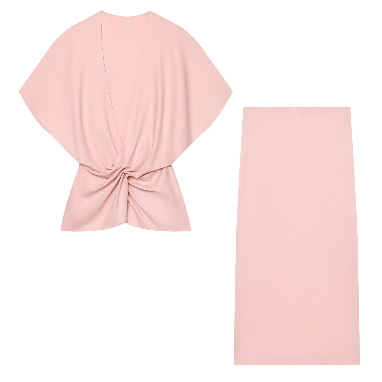 Women Formal Wear Set - 2026 Women Elegant Pink Two Piece