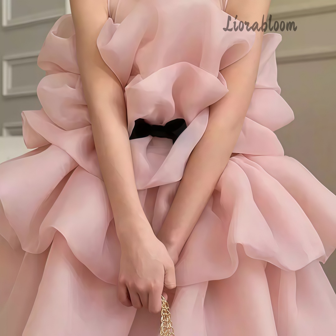 Women Formal Party Wear Dress - Multi Colored Layered Girls' Formal Gown