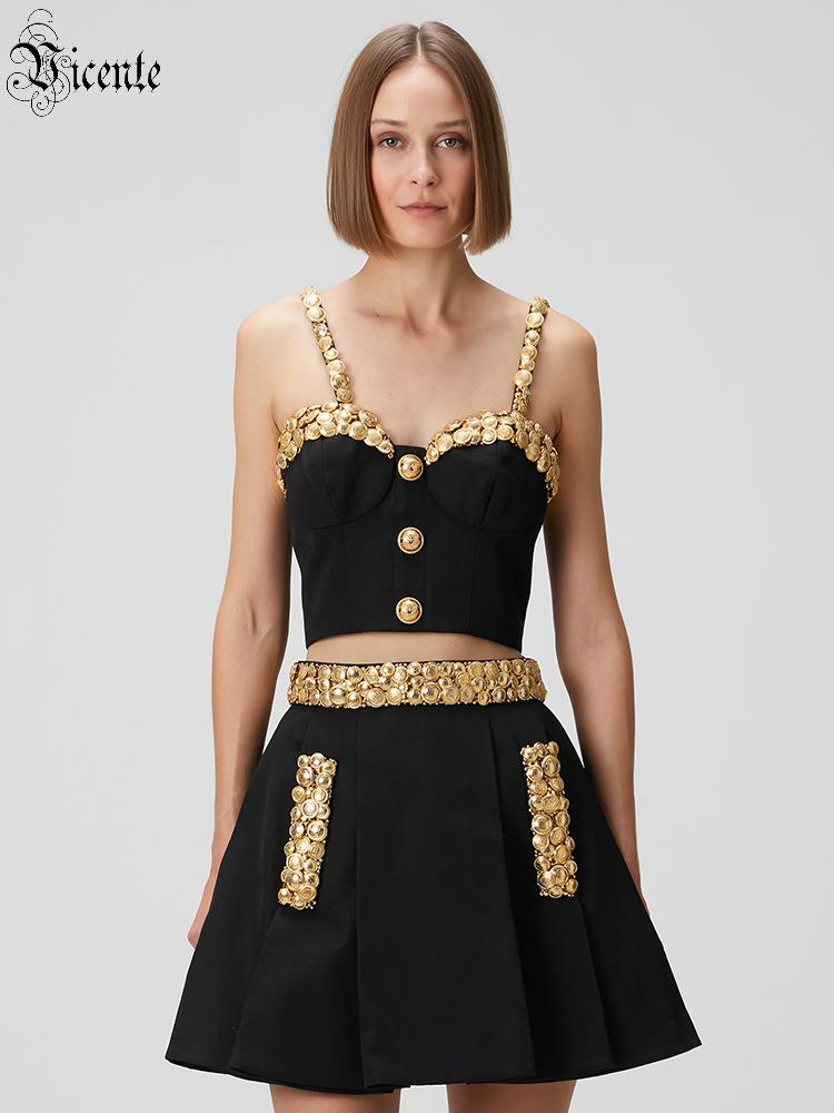 Women Formal Wear Set - VC Black Two Piece Set Dress