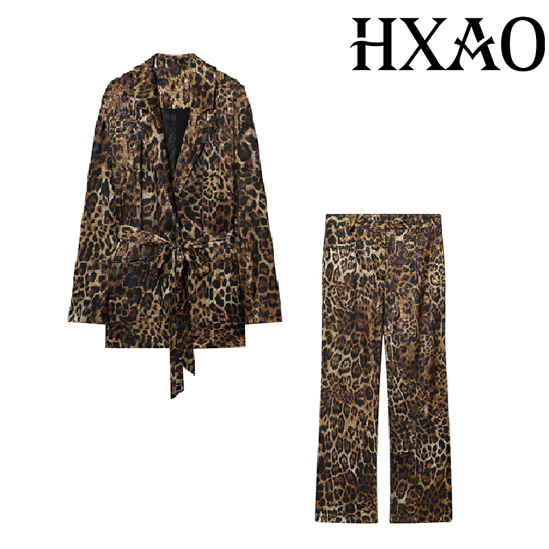 HXAO Leopard Pants Sets 2 Piec - огляд і ціна Women Formal Wear Set