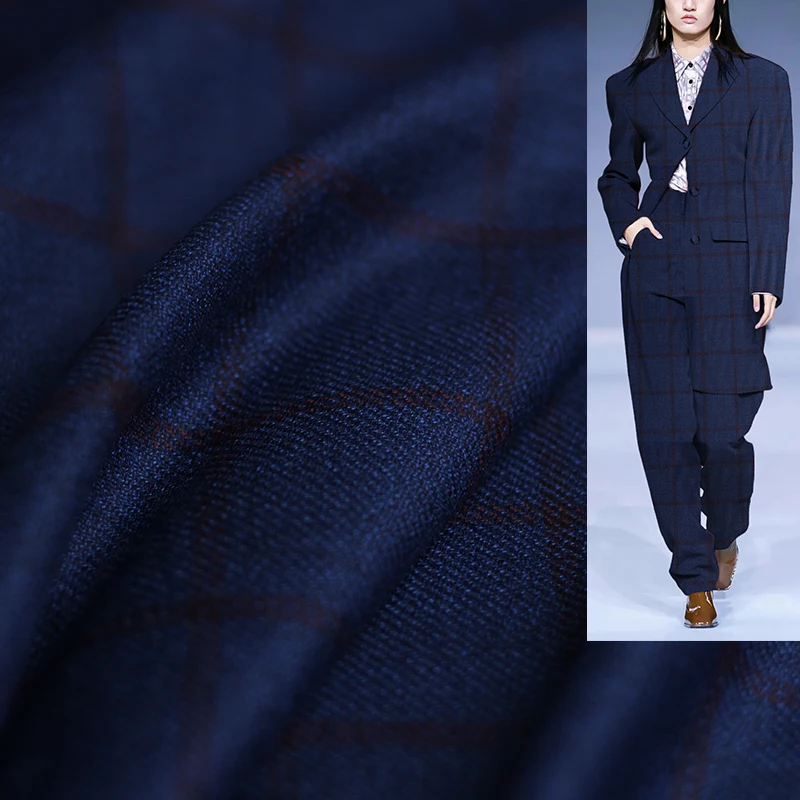 Redraspberry Blue Plaid Worste - огляд і ціна Tailored Coat Wool