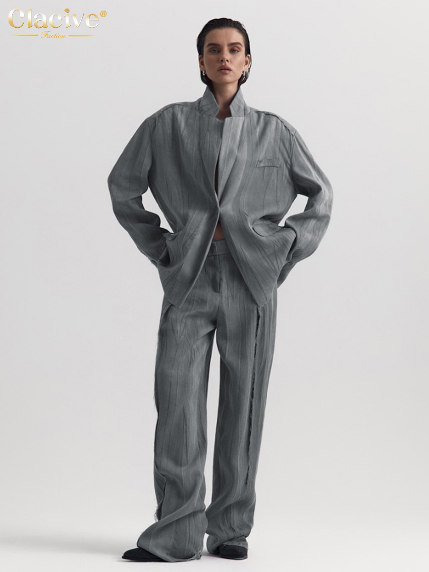 Clacive Fashion Loose Gray 2 P - огляд і ціна Women Formal Wear Set