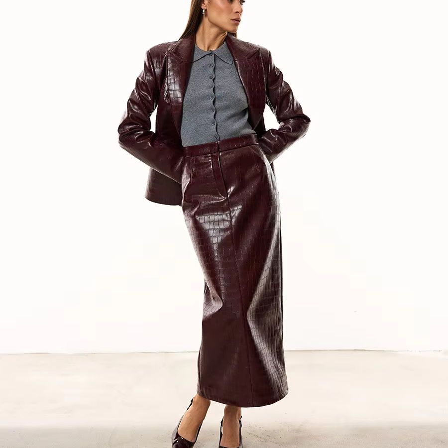 IG Women Burgundy Croc Faux Le - огляд і ціна Women Formal Wear Set
