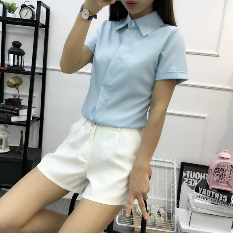 White Loose Short Sleeve Shirt - огляд і ціна Large Women'S Formal Wear
