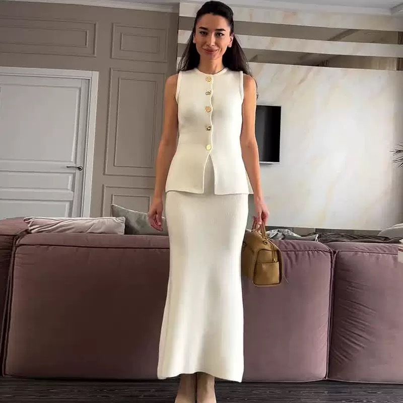 Round-neck Single-breasted Sle - огляд і ціна Women Formal Wear Set