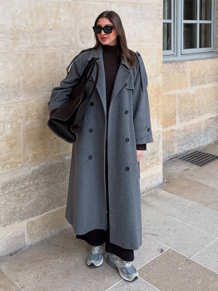 Retro Lapel Belted Woolen Over - огляд і ціна Tailored Coat Wool