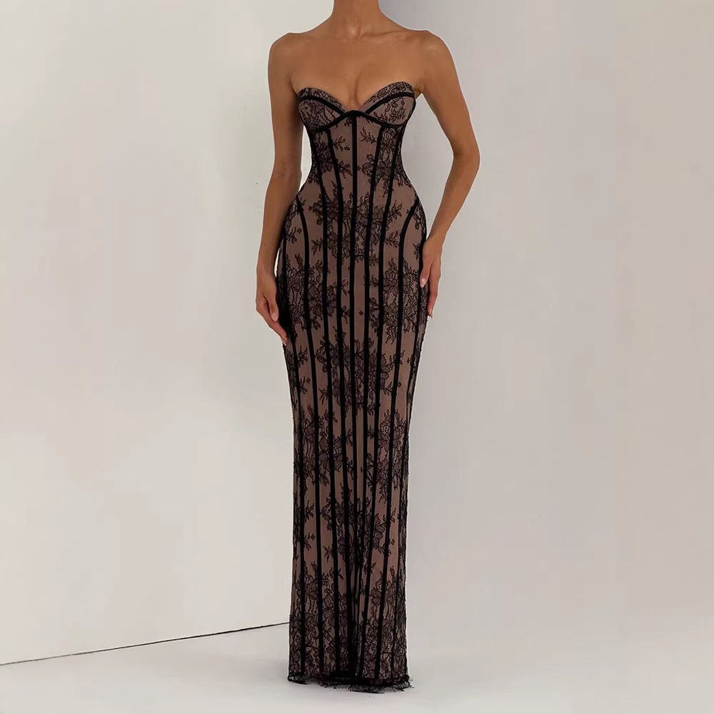 Strapless Bodycon Maxi Dress f - огляд і ціна Women Formal Party Wear Dress