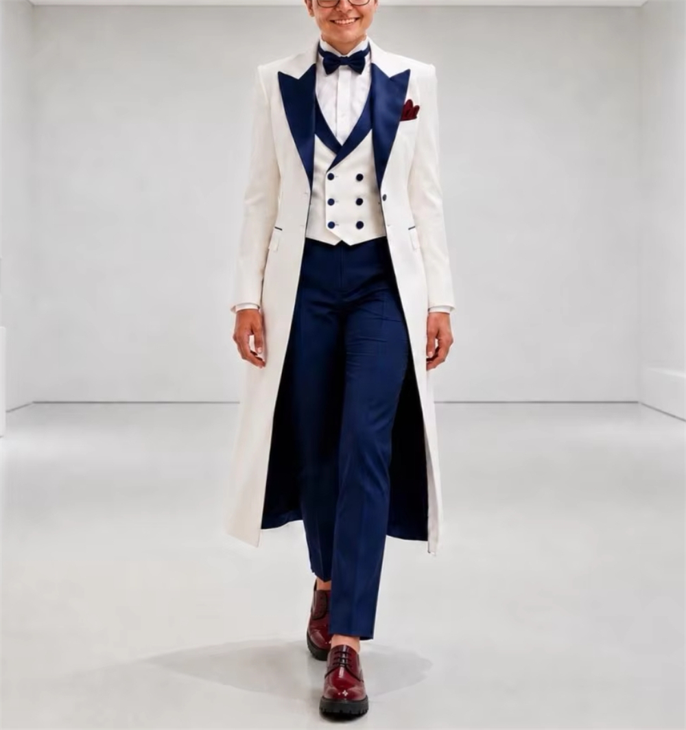 Navy Blue White Women's Jacket - огляд і ціна Women Formal Wear Blazers